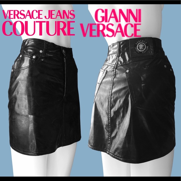 Versace Dresses & Skirts - ❌SOLD❌ 🇮🇹 VTG Versace ‘Leatherette’ Skirt